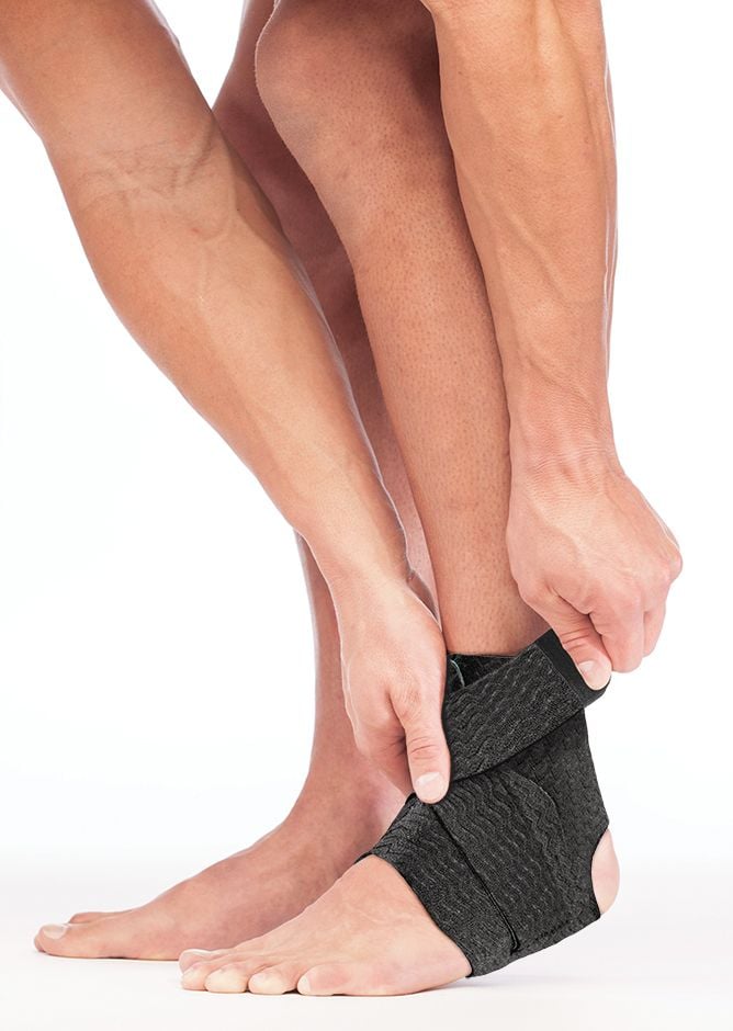 Mueller Sports Medicine Green Stabilizing Ankle Support, Adjustable, Medium/Large, Left/Right, Recycled Plastic Fabric