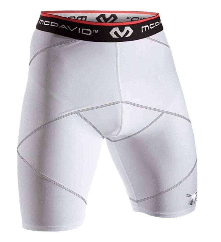 McDavid Cross Compression Shorts with Groin Support, Large (34-38")