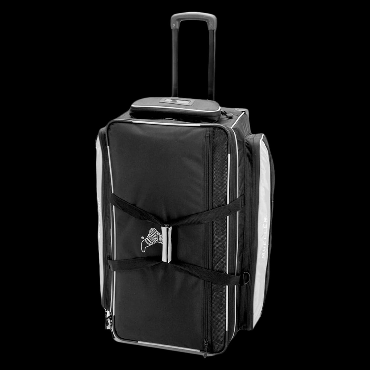 Mueller Sports Medicine Hero Titan Athletic Trainer Bag, 30x15x10", Black, Telescoping Handle/Shoulder Strap