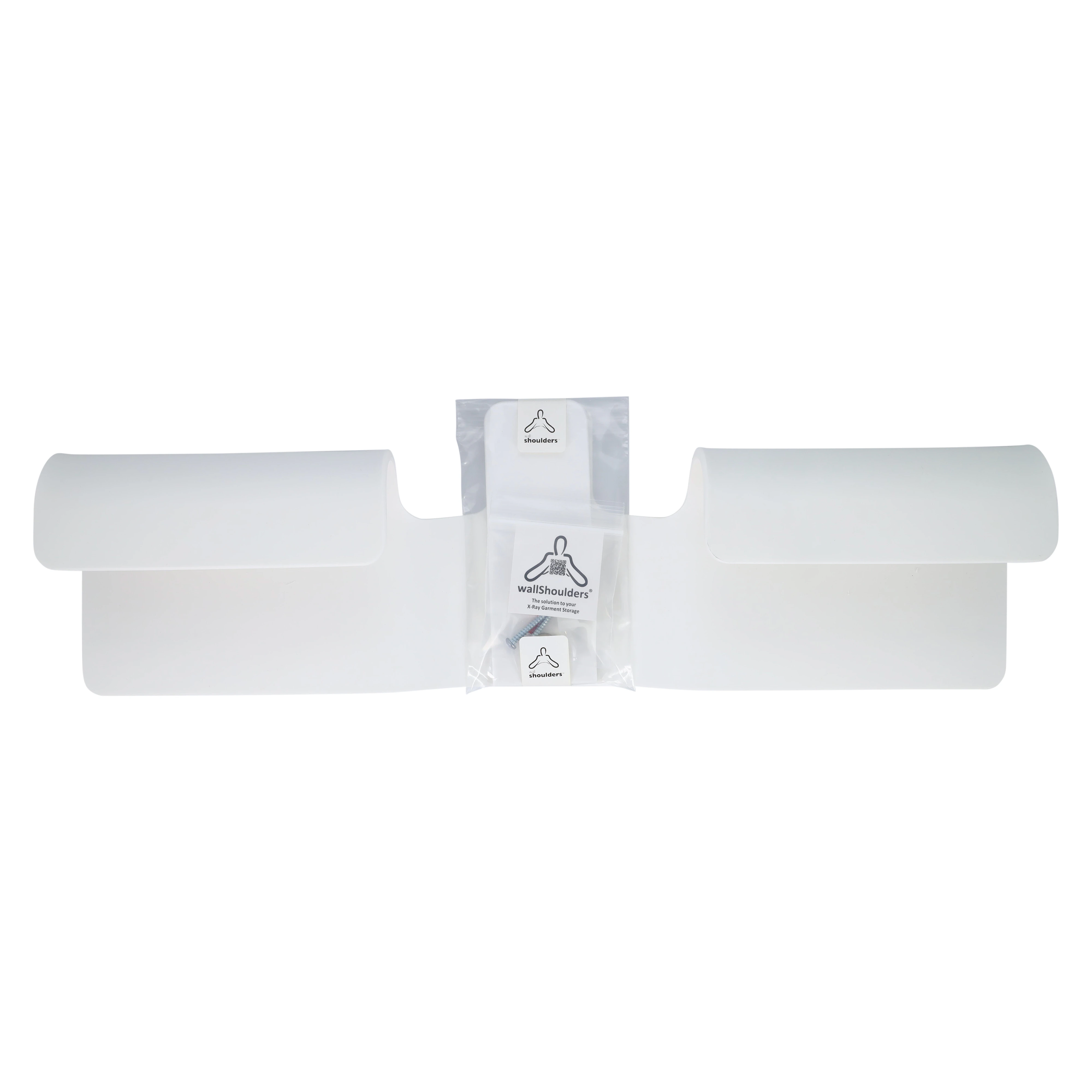 wallShoulders 3120 X-ray Apron Hanger, Panoramic Poncho Style, Glacier White, 20-1/2" Width, WS3120W