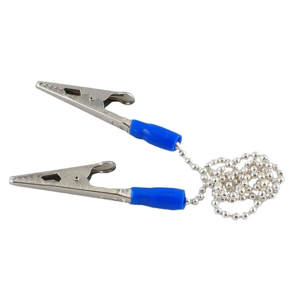 Buffalo Dental Napkin Holders, 14 inch, Blue Sleeve, Alligator Clips, Metal Chains, 72/Box