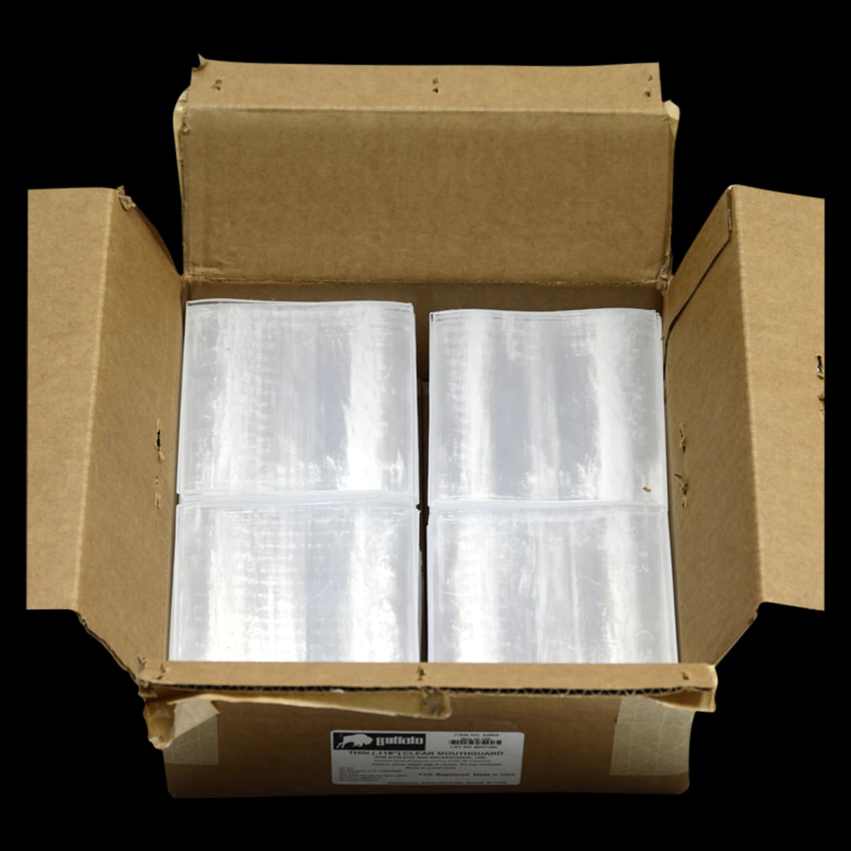 Buffalo Dental Clear EVA Mouthguard Material, .118" Thickness, 5" x 5", 100/Box