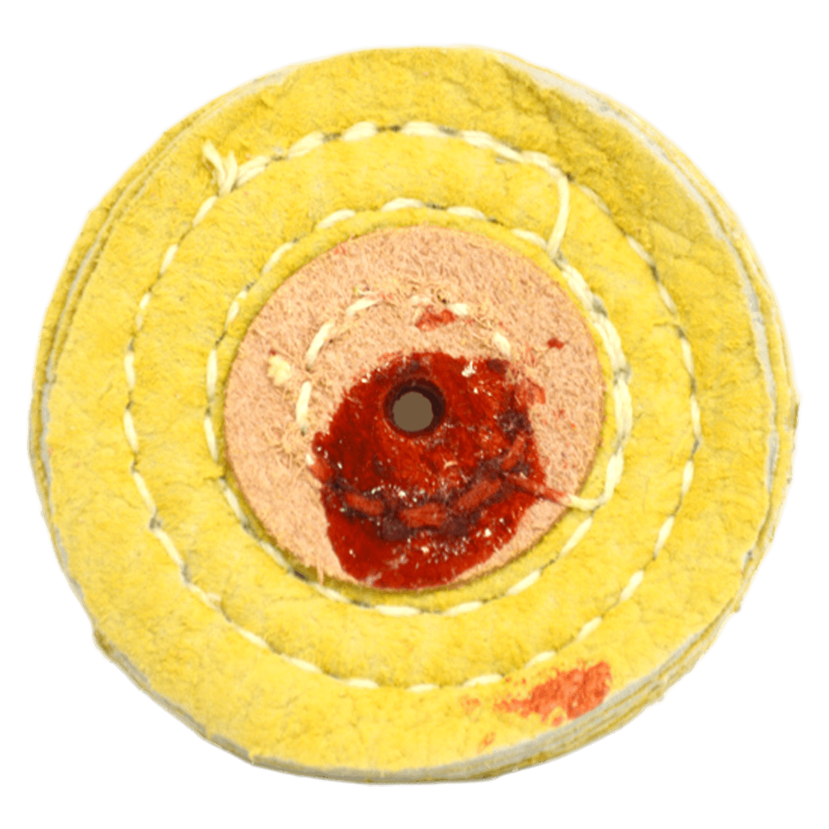 Buffalo Dental Chamois Buff with Leather Center, 2-1/2" Diameter x 10 Ply, Single, 07620