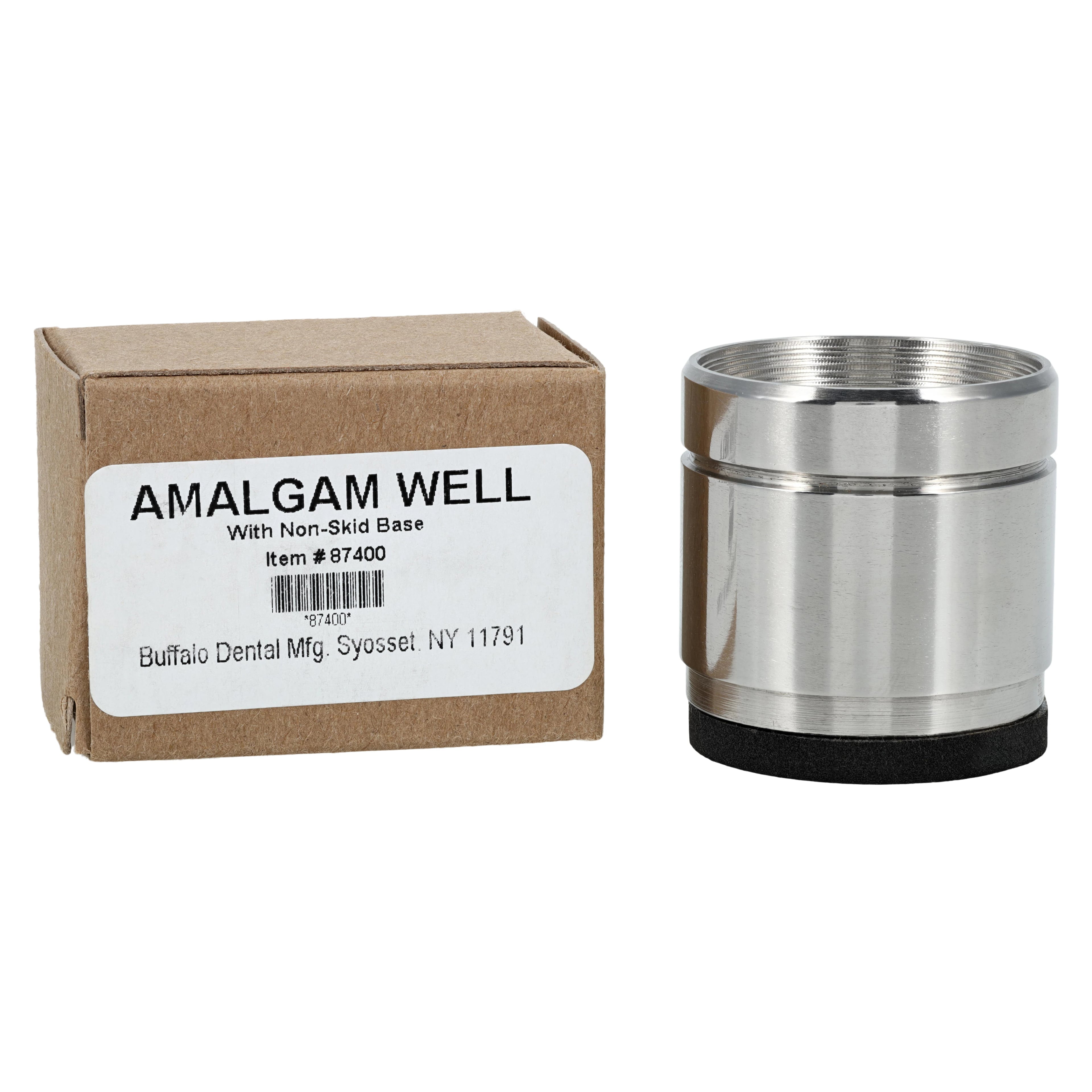 Buffalo Dental Standard Amalgam Well, Stainless Steel, Chrome-Plated Brass, Each