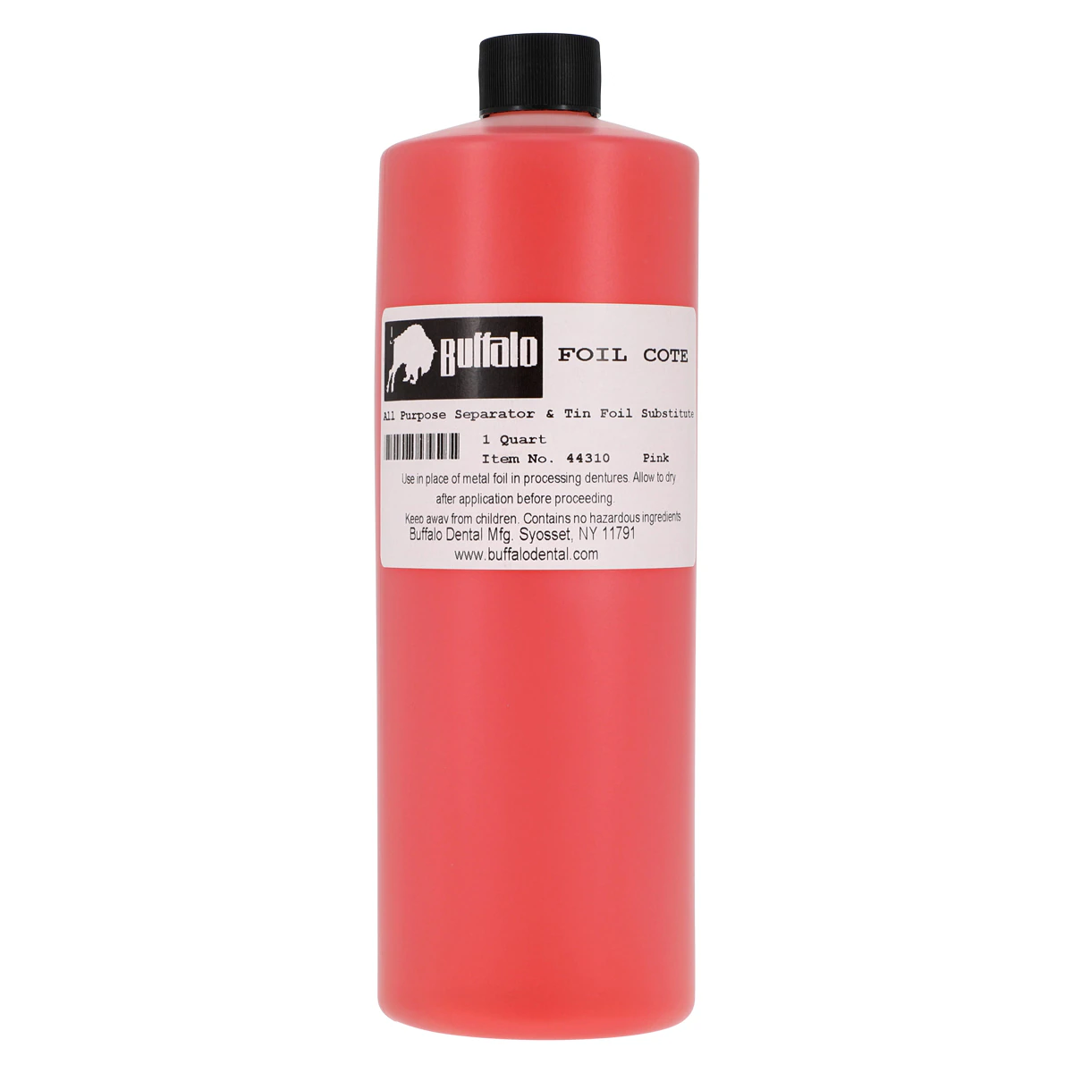 Buffalo Dental Foil Cote Liquid Separator, Pink Alginate, 1 Quart Bottle, 44310