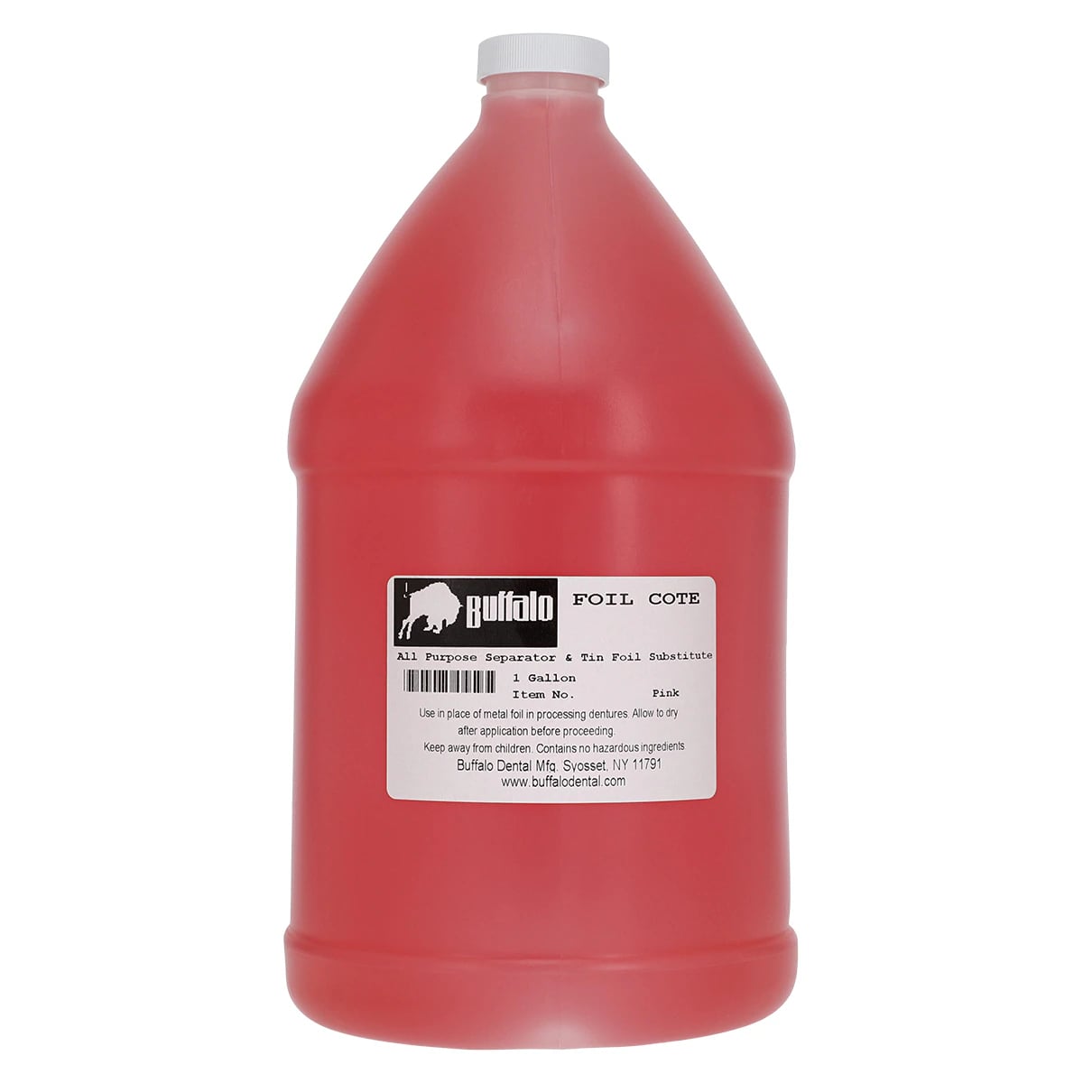 Buffalo Dental Foil Cote Liquid Separator, Pink Alginate Protective Coating, 1 Gallon Bottle, 44320