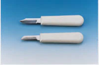 Buffalo Dental #6A Autoclavable Lab Plaster Knife, White Plastic Handle, 1-1/2" Carbon Steel Blade, 1 Each, 65570