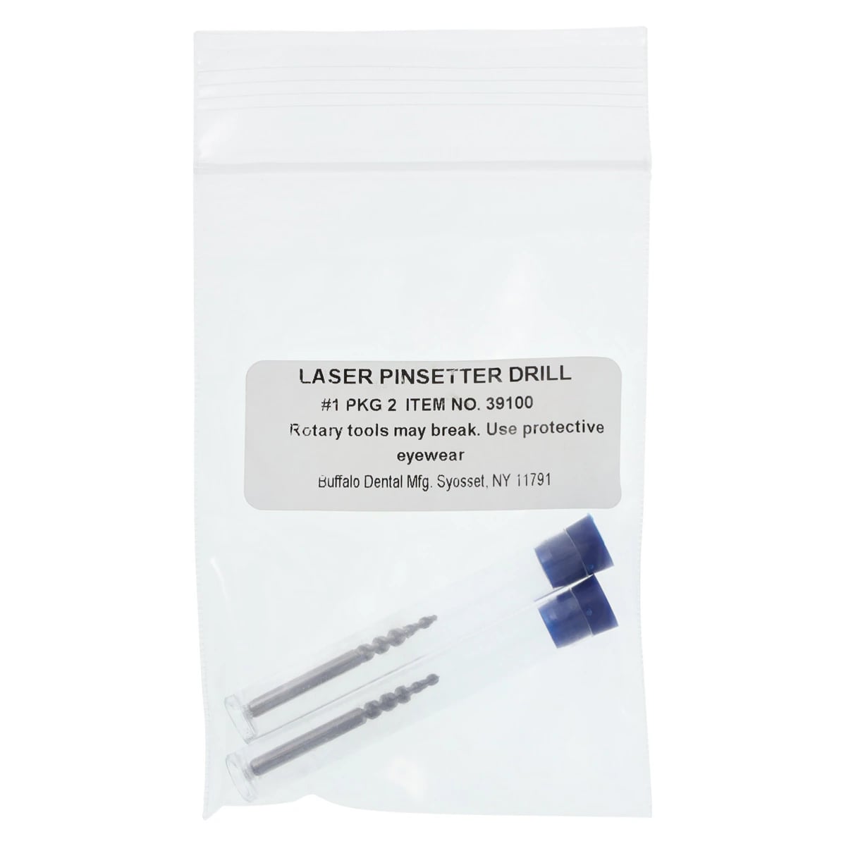 Buffalo Dental Pinsetter Drill #1, Package of 2 Drills, 1/8" OD Shank