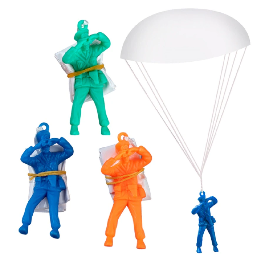 Sherman Specialty 3" Paratrooper Men, Assorted Neon Colors, 48/Pack, S7185