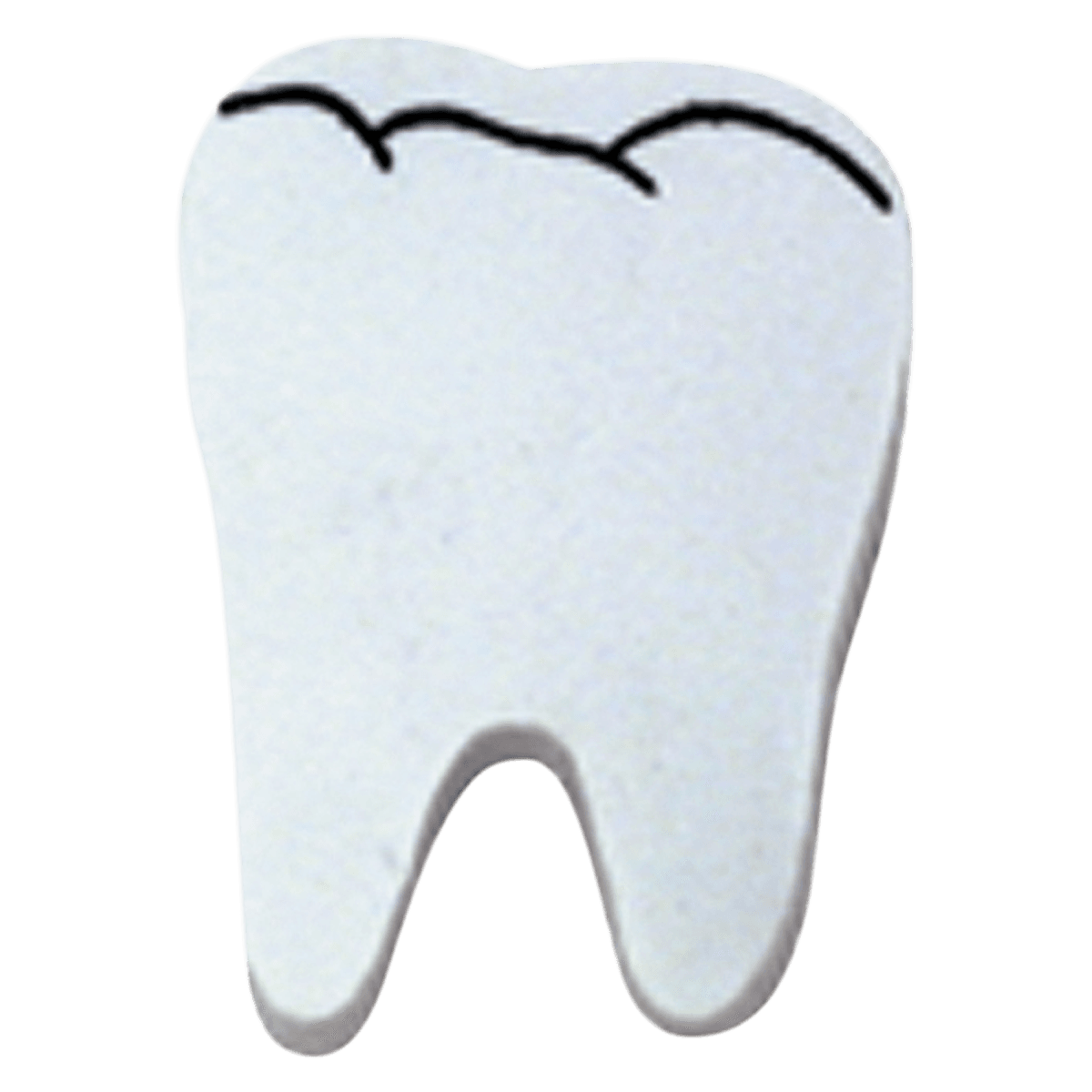 Sherman Specialty 2" White Tooth Shaped Erasers, 72 per Pack