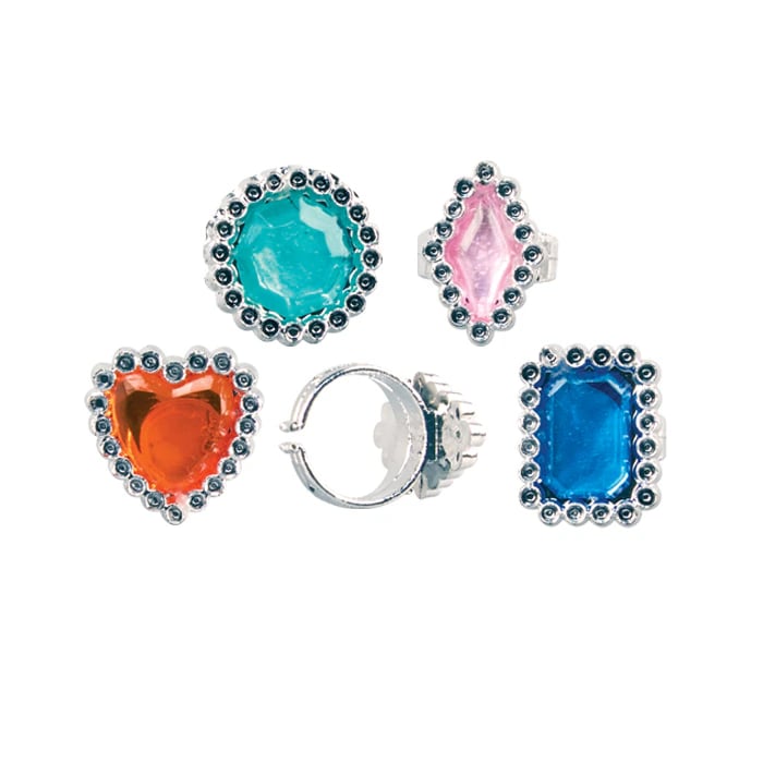 Jewel Rings, Assorted Colors and Sizes, Large, 144/Bag, Sherman Specialty