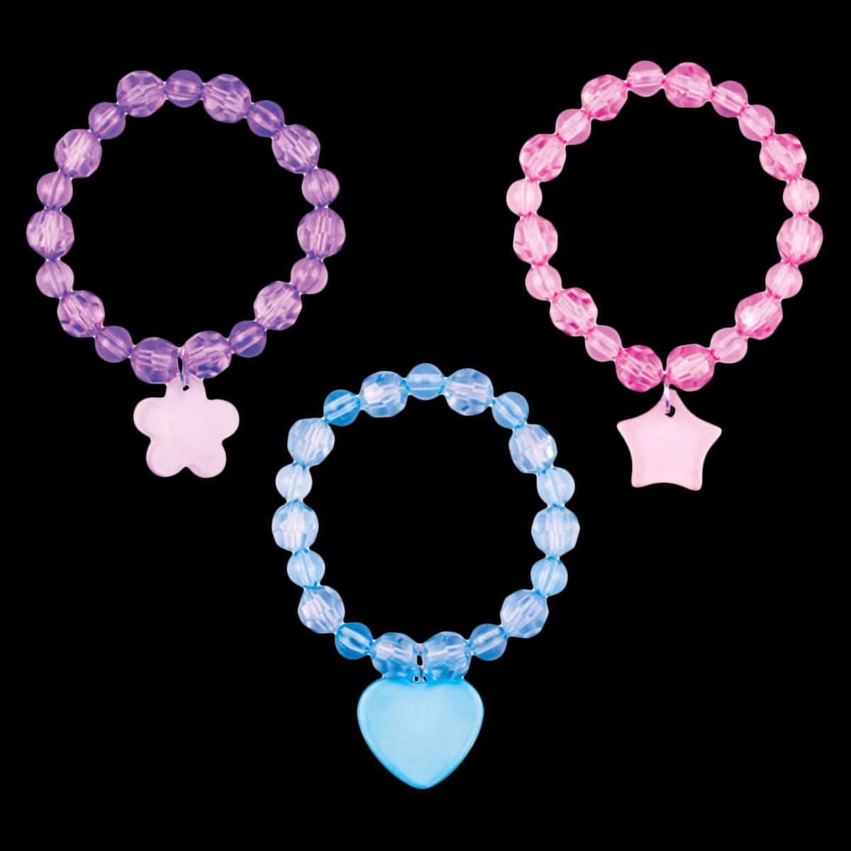 Sherman Specialty Pastel Bead Bracelet Assortment, 24/Pkg, S1564