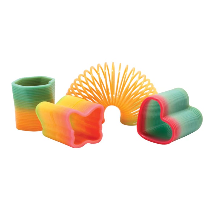 Sherman Specialty 1.25" Shaped Rainbow Coils, Assorted Shapes, 48/Pack