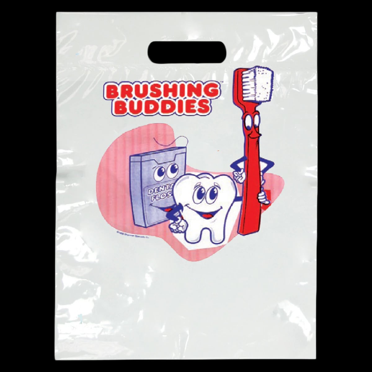 2-Color Tooth Brush Floss Patient Bag, White, 7.5" x 9", 100/Box