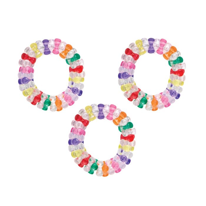 Colorful Bead Bracelets, Assorted Colors, 48/Pack, S2494