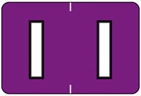 Colwell Jewel Tone "I" Purple Labels, 1.5" x 1", 500/Roll