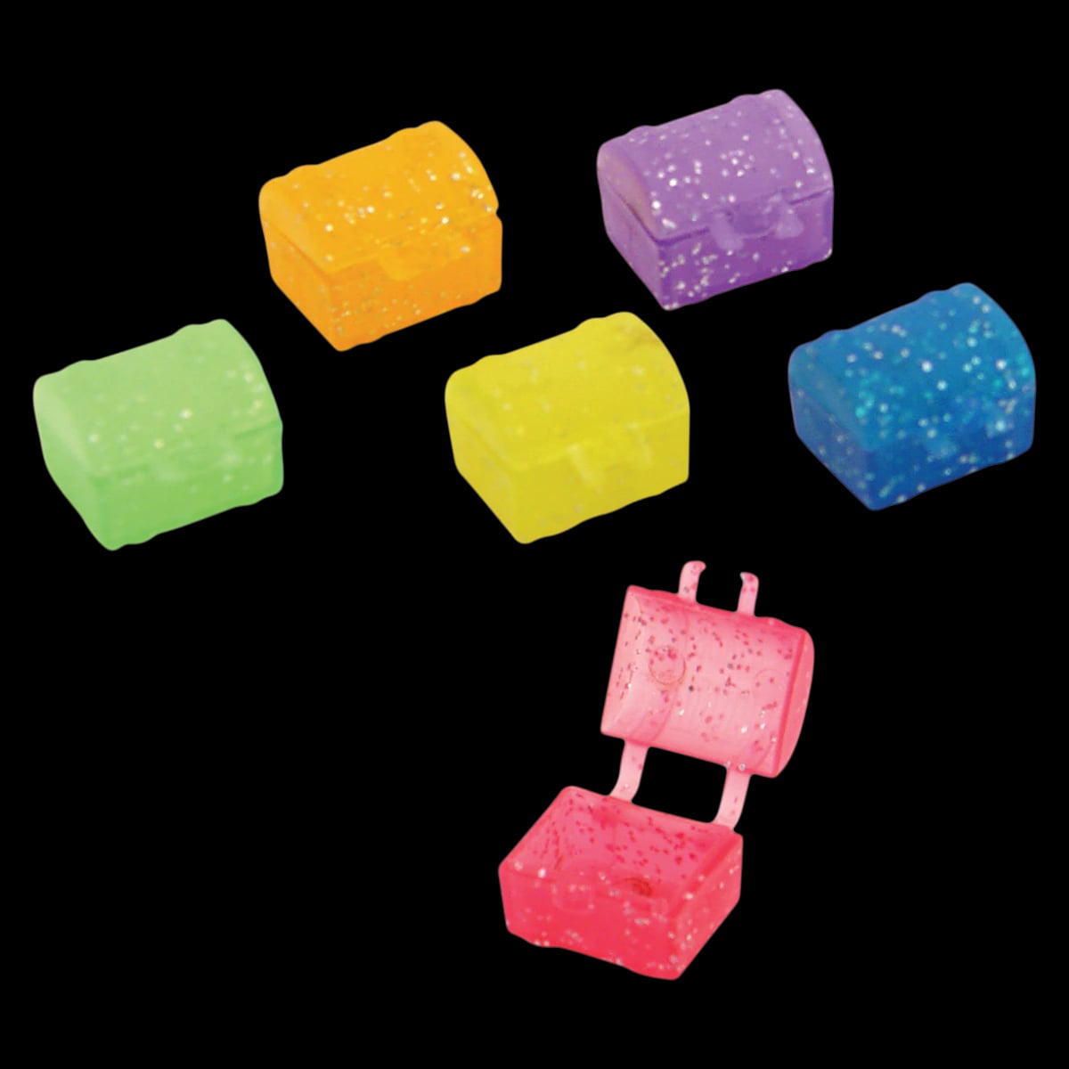 Sherman Specialty Tooth Saver Chest, Assorted Glitter, 1", 144/Pk, S6398