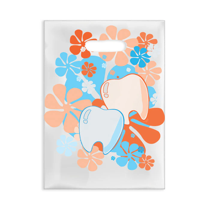 Sherman Specialty Flower Power Scatter Bag, 7.5" x 10", Clear Plastic, 100/Box, 98P