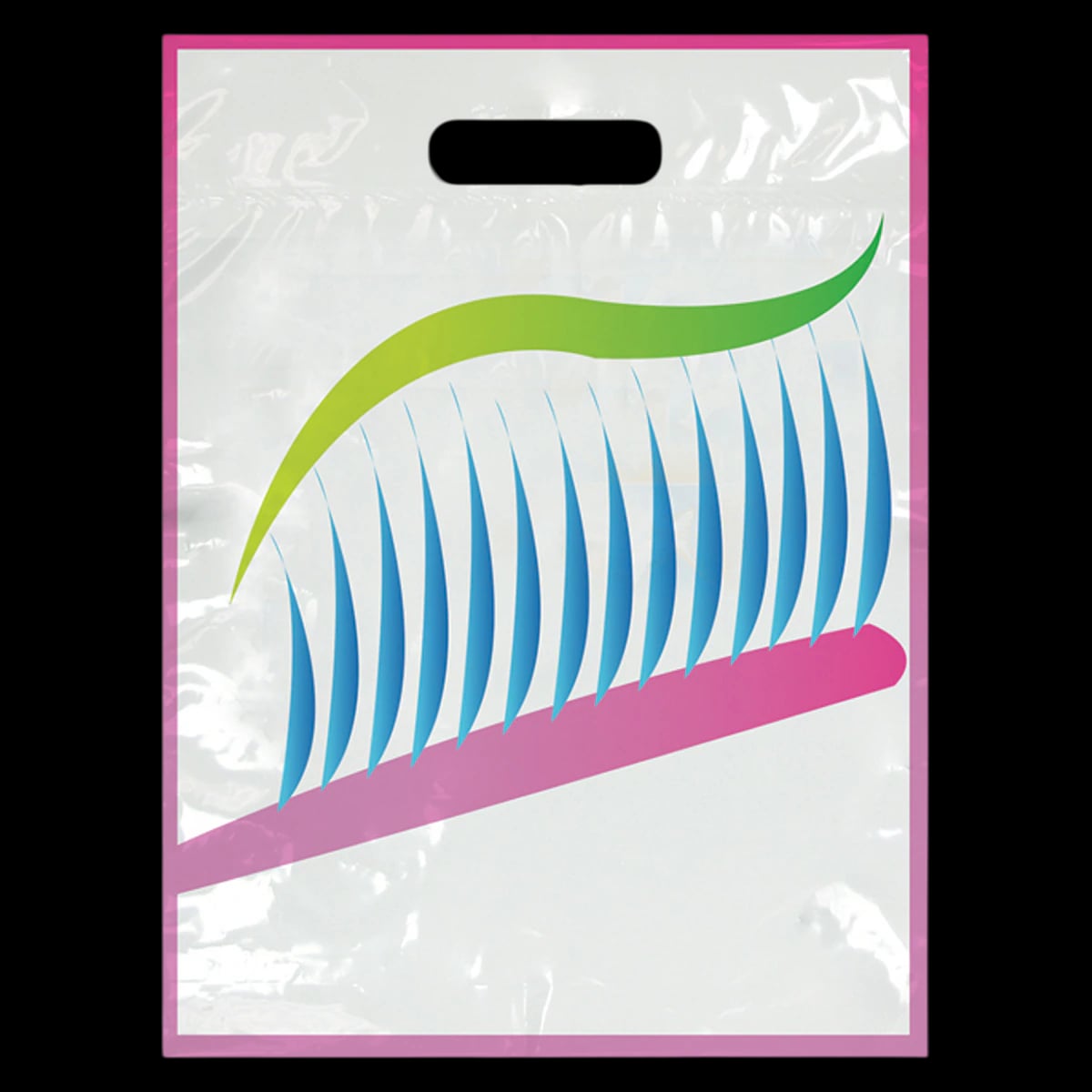 Neon Toothbrush Bags, Full Color, 9" x 13", 250/Pkg, 99F6