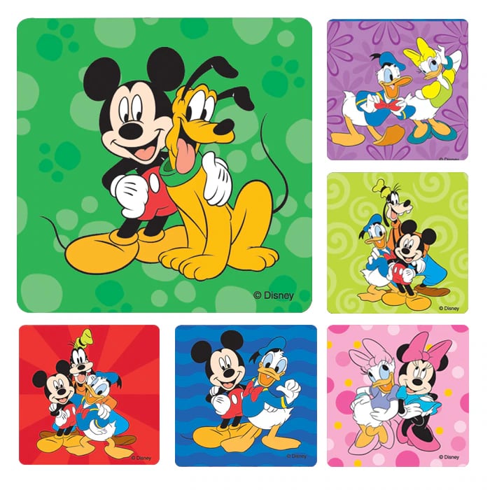 Disney Pals Patient Stickers, 2.5" Square, 6 Assorted Designs, 100 per Roll, PS186