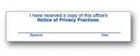 HIPAA Acknowledgement Label, 1" x 4", 100/Package