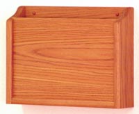 Chart Holder, Privacy, 1-Pocket, Medium Oak, 15" x 11" x 3", Each