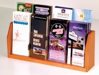 Wooden Mallet Brochure Counter Display, 8-Pocket, Medium Oak Wood with Acrylic, 7.5 in x 18.25 in x 4 in, 01KWC87QB8NQ4Z3W8VPBY4M8BC