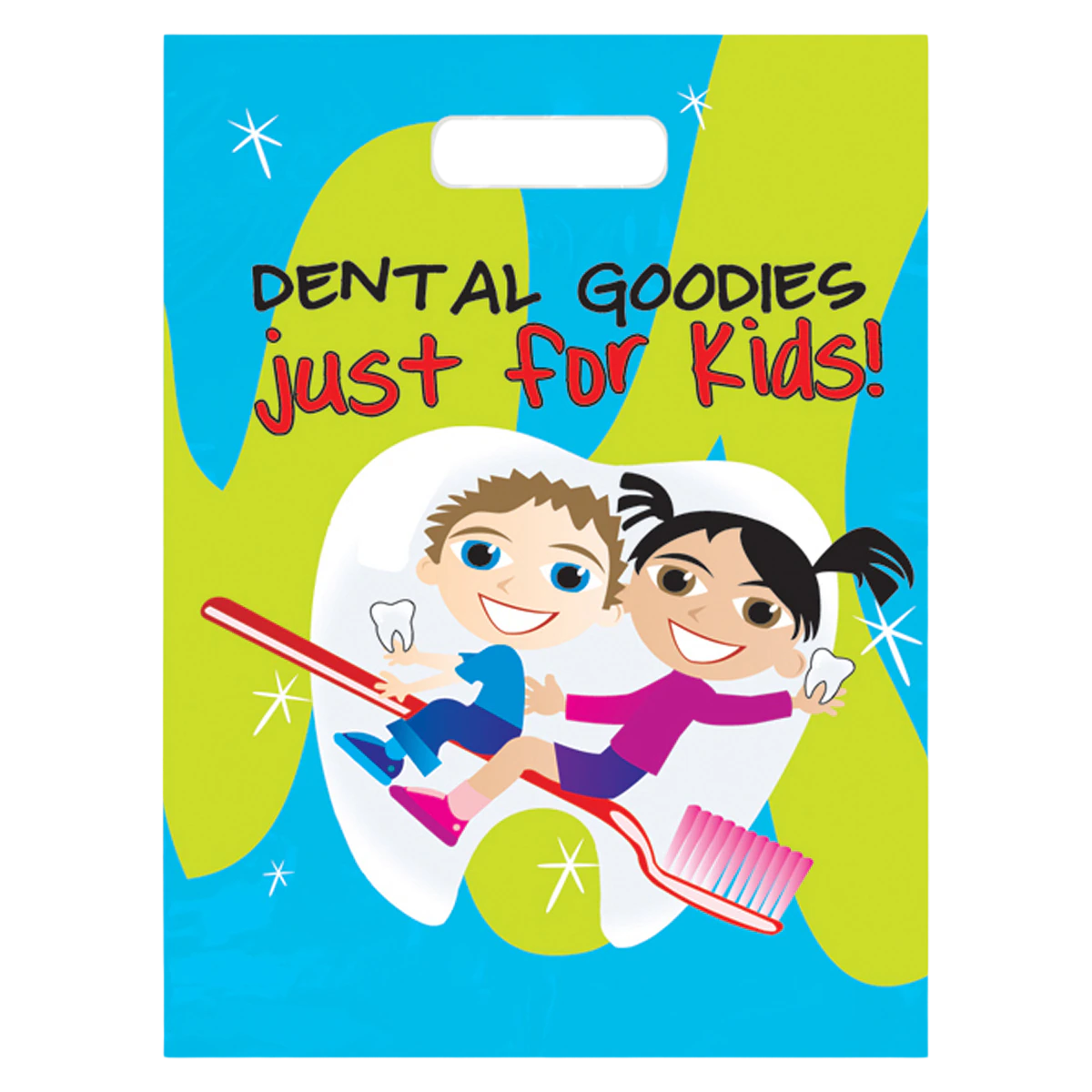 Sherman Specialty Just for Kids Dental Goodie Bags, 9" x 13", 250/Pkg, 99F10