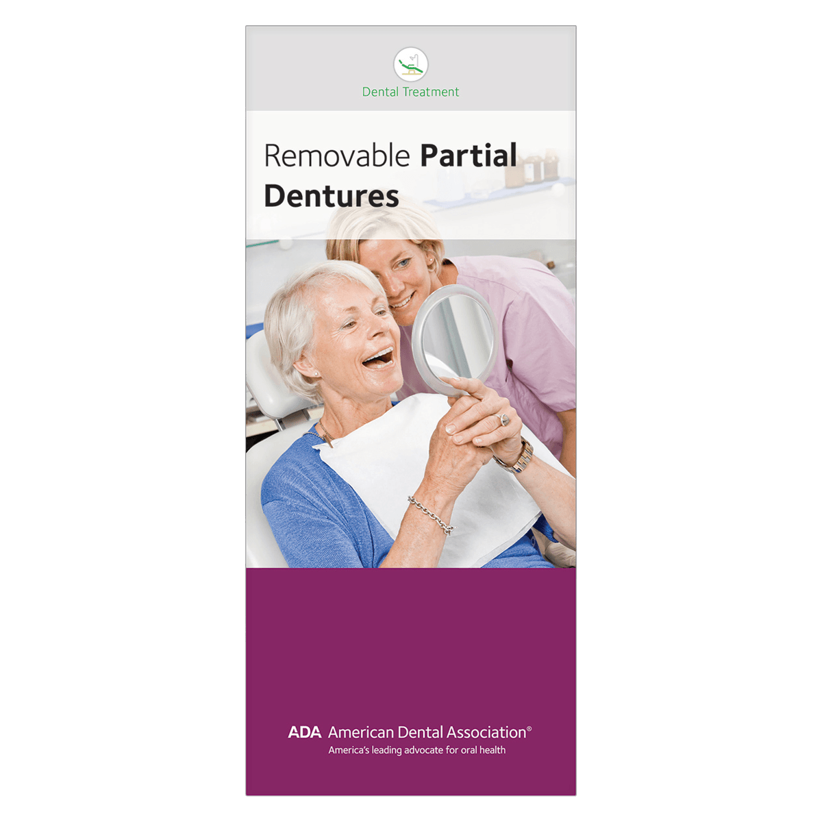 American Dental Assn Brochure Removable Partial Dentures, 8 Panels, English, 50/Package