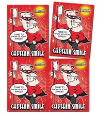 Captain Smile Time Laser 4-Up Recall Cards, 4 in x 6 in, 200/Package