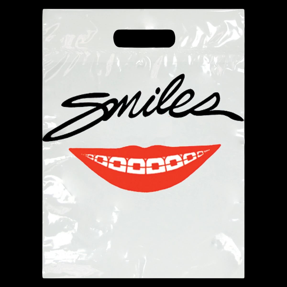 Smile with Braces Take-Home Bag, 2-Color, White, 9" x 13", 100/Pkg, LBG54