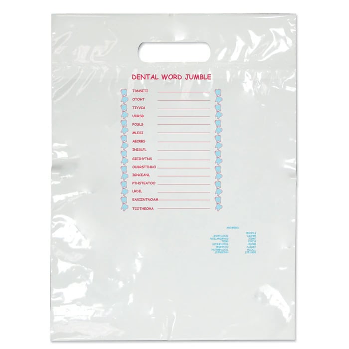 Sherman Specialty Smile Scatter Bag, Red Lips Design, White, 7.5" x 9", 100/Pkg, SBG10