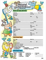 Form Registration Pediatric, 2-Sided, English, 8.5 in x 11 in, 100/Package