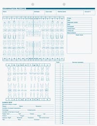 Form Anatom Dental Exam Record, 8.5 in x 11 in, Anatomic & Periodontic Diagrams, 250/Box