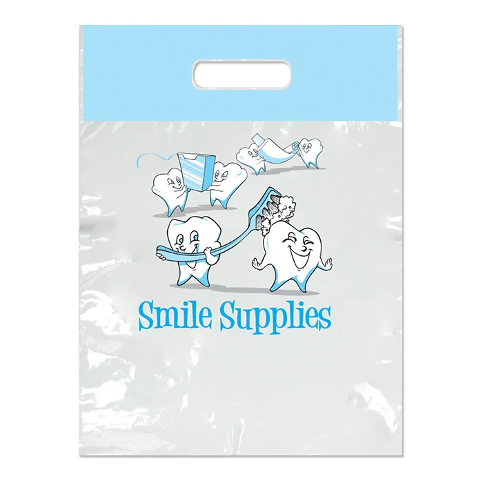 Tooth Supplies Patient Bags, Small, White, 7.5" x 9", 100/Pk, SBG72