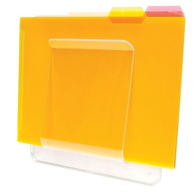 Deflect-O Chart Holder Stand-Tall Wall, Clear, Single