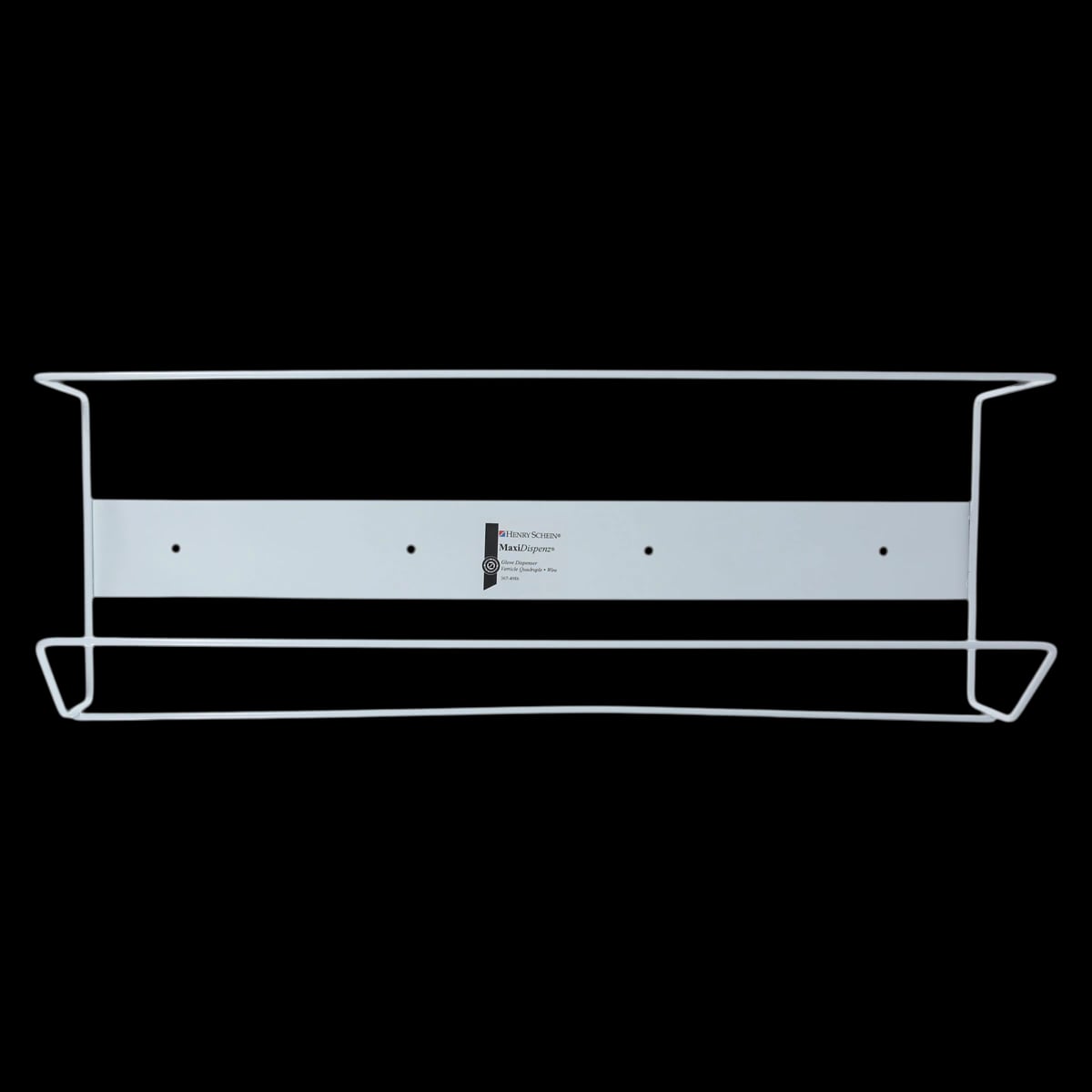 Wire Glove Box Holder, Unimed - Vertical, Quadruple, White Steel, 22" W x 8" H x 4" D