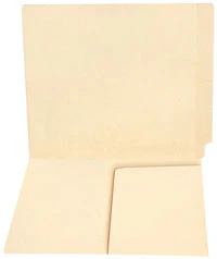 Smead Compatible End Tab Pocket Folder, 11 Pt. Manila, Letter Size, 1/2 Pocket, Reinforced Tab, 50/Box