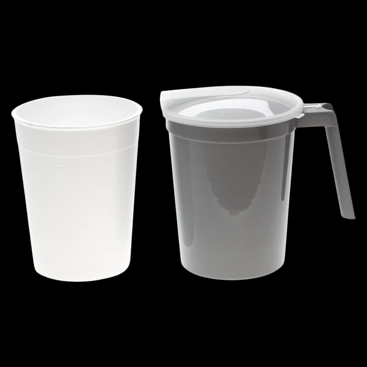 Medline Water Pitcher, Plastic, Graphite, Reusable, 32 oz
