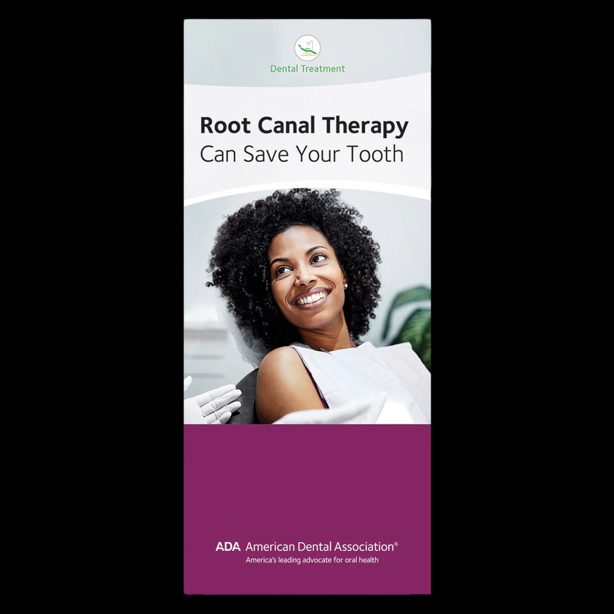 American Dental Assn Brochure Root Canal Treatment, 8 Panels, English, 50/Package