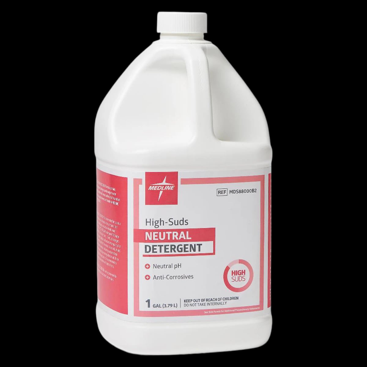 Medline High Suds Detergent, 1 Gallon Bottle, 4/Case