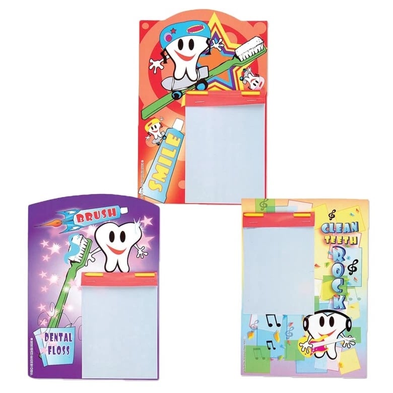 Sherman Specialty Dental Magic Erase Pads, Assorted Tooth Design, 5" x 7", 60/Pack, JV122