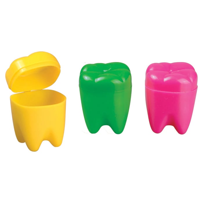 Sherman Specialty Tooth Savers, Tooth-Shaped Neon Assorted Colors, 1.25", 72/Pkg, S7834