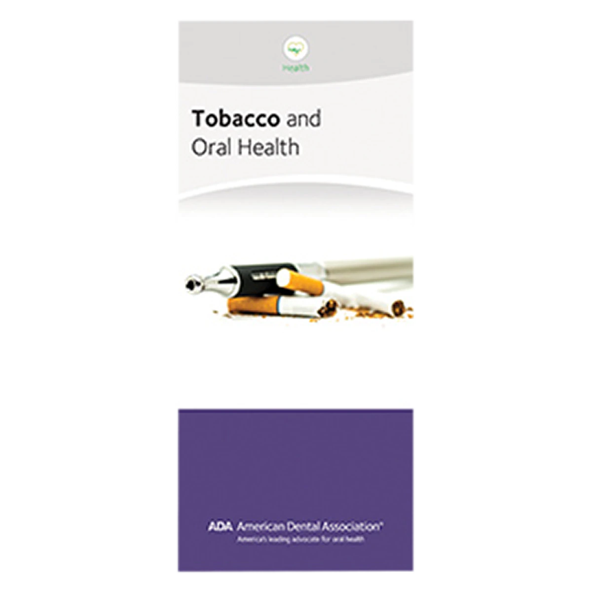 American Dental Assn Tobacco & Oral Health Brochure, 6 Panels, English, 50/Package
