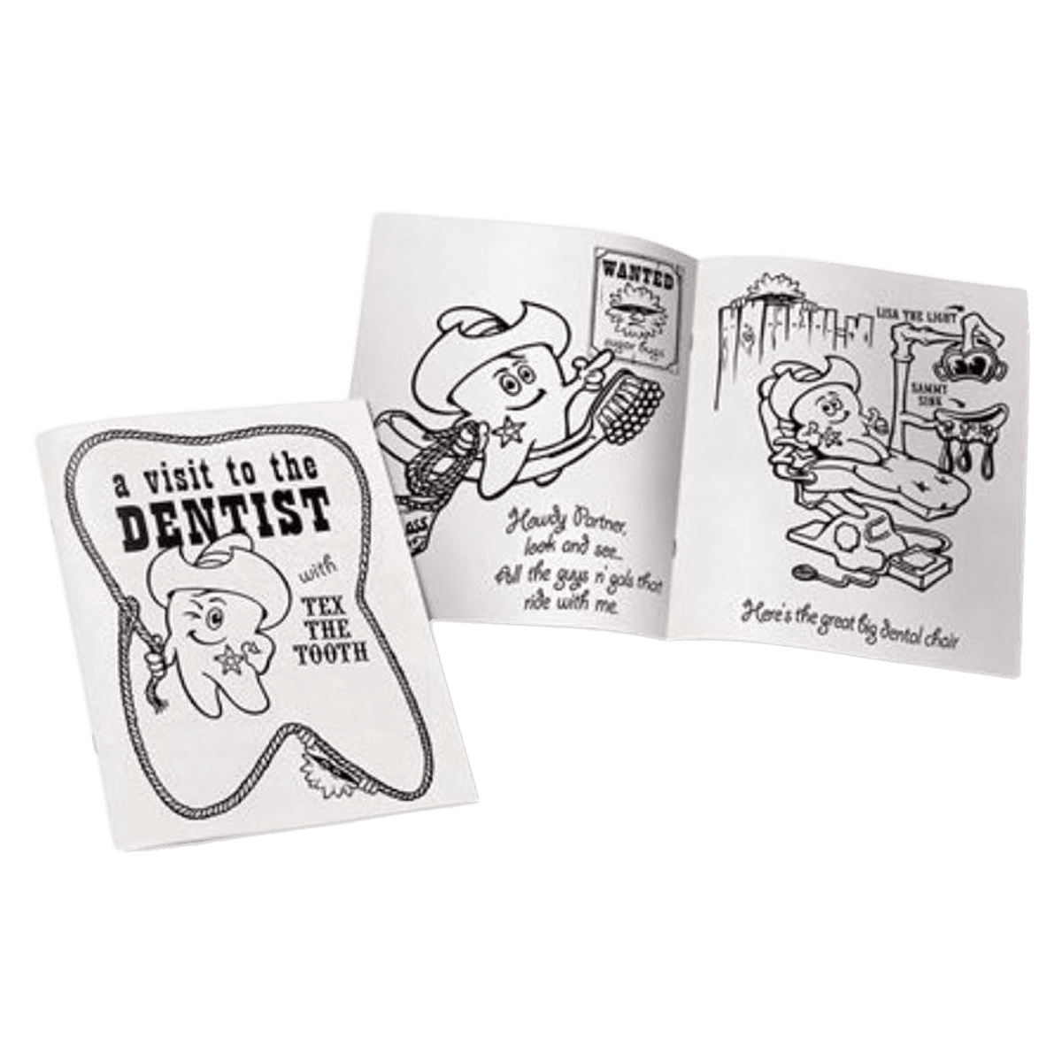Coloring Book, A Visit to the Dentist with Tex the Tooth, 8 Pages, English, 8.5" x 11", 100/Pkg, 1019441