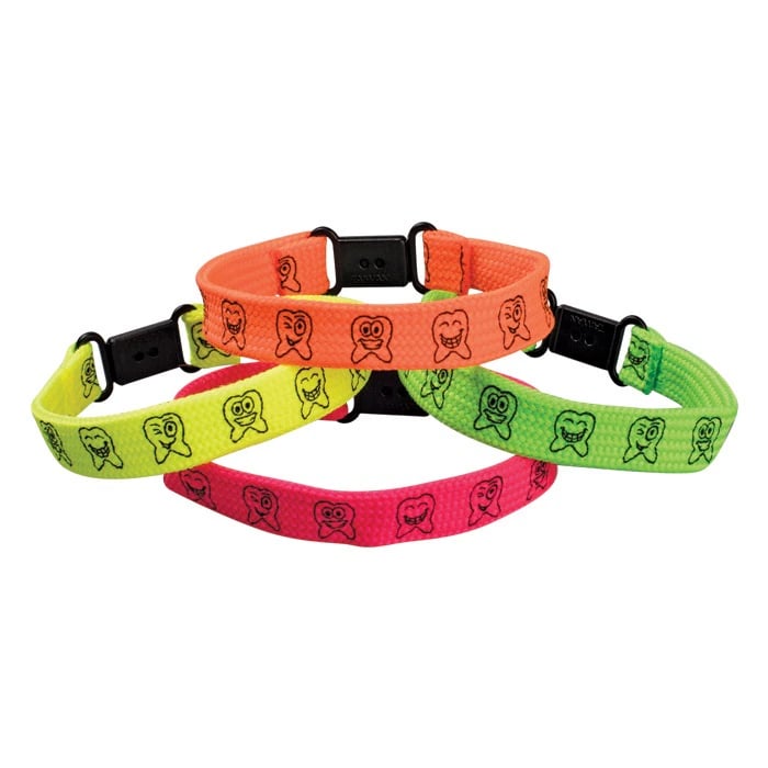 Sherman Specialty Woven Tooth Bracelet, Assorted Colors, 7.5 in, 72/Pack