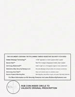 Laser RX Paper Medicaid Approved, Full Sheet, 8.5 in x 11 in, Color-Changing Ink, 500/Package
