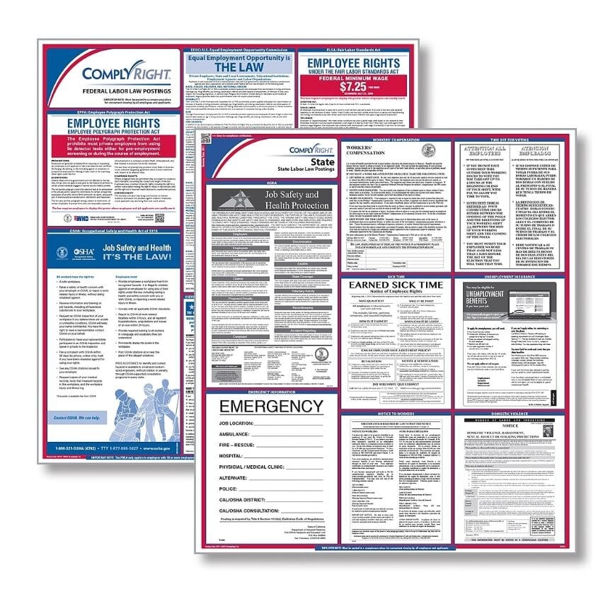 Comply Right Federal & State Labor Law Poster Kit, Minnesota, English, 24 in x 32.75 in, 100 lb Gloss Stock