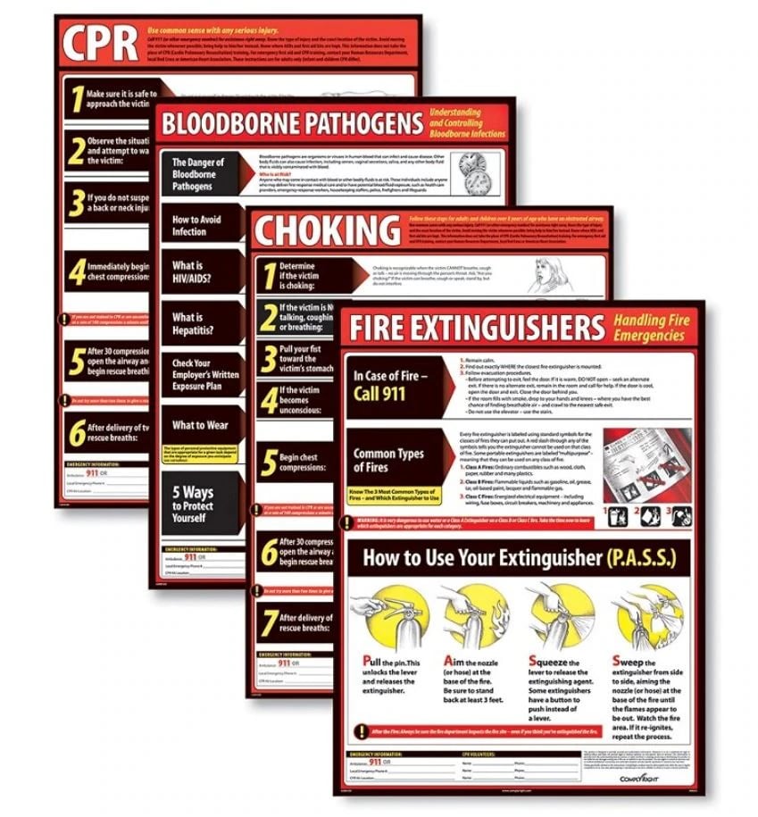 Comply Right Lifesaving Poster, English