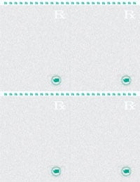 Laser RX Paper WA State, 8.5 in x 11 in, Quarter Sheet Perforation, 500/Pk